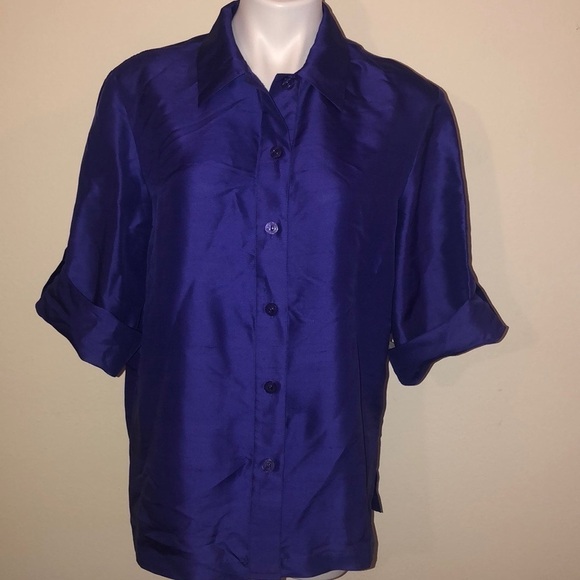 DRAPER’S & DAMON’S 100% button down blouse size PM - Picture 1 of 8